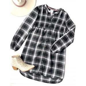 Knox Rose Plaid Peasant Dress | size S